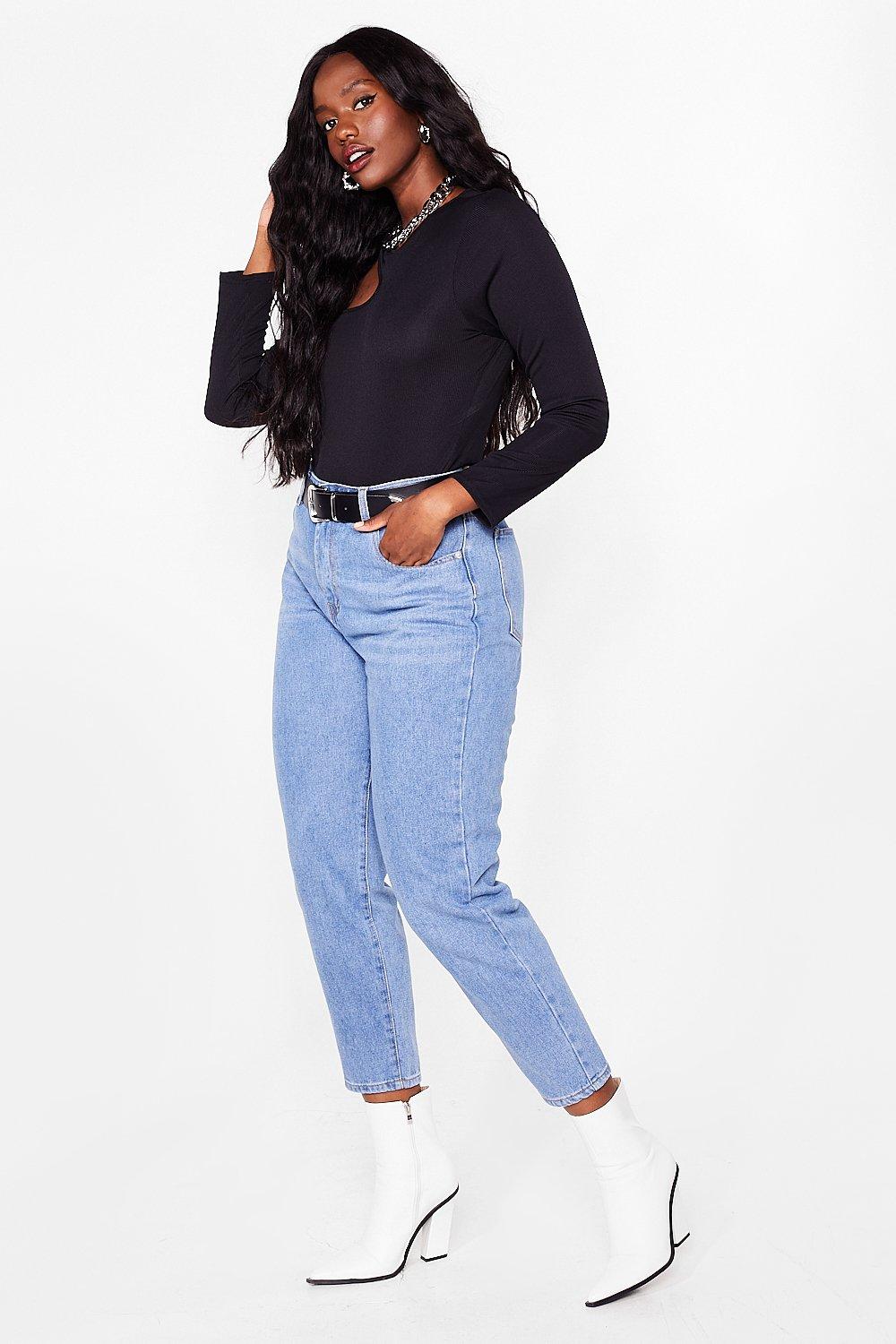 Jean mom discount fit grande taille